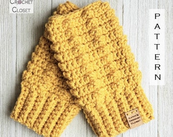 Crochet Gloves PATTERN -  Facets Fingerless Gloves- DIY Handwarmers - Womens Texting Gloves - DIY Texting Mitts