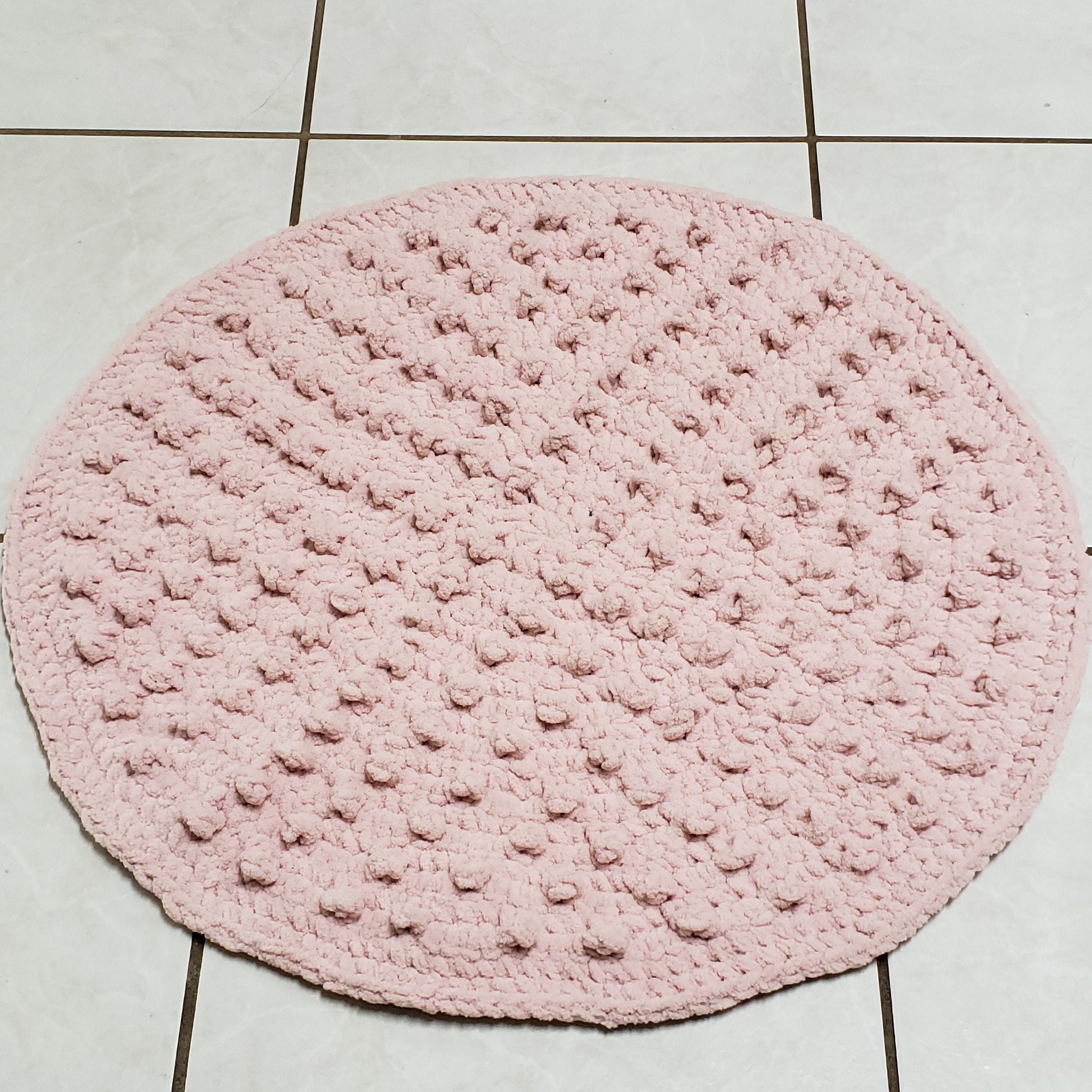 Crochet Rug PATTERN Round Bumpy Bath Mat Crochet Bathroom Etsy