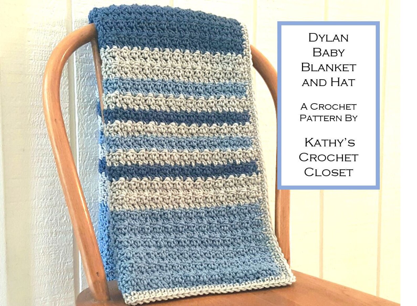 Crochet Baby Blanket PATTERN Dylan Baby Blanket and Hat Etsy