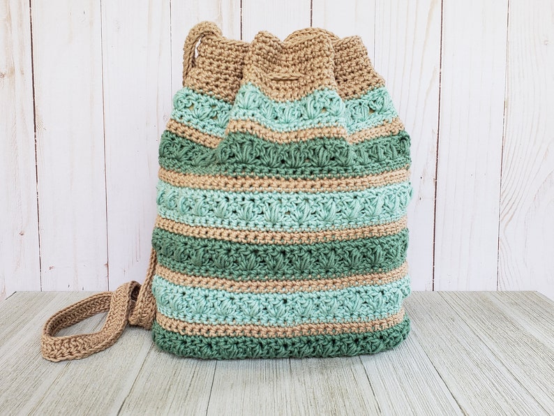 Crochet Bag PATTERN Succulent Drawstring Bag DIY Crochet Bag Crochet Crossbody Bag Pattern Crochet Drawstring Bag Pattern image 6