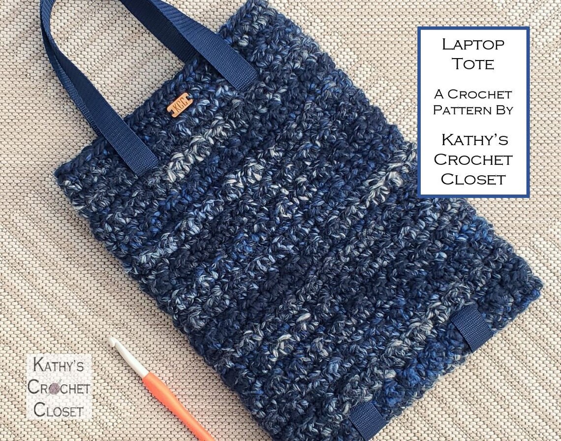 Crochet Bag PATTERN Laptop Tote Bag DIY Crochet Bag Etsy
