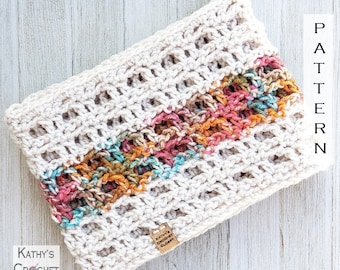 Hidden Gems Infinity Scarf - Crochet Circle Scarf PATTERN (PDF Download)
