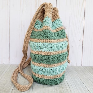 Crochet Bag PATTERN Succulent Drawstring Bag DIY Crochet Bag Crochet Crossbody Bag Pattern Crochet Drawstring Bag Pattern image 5