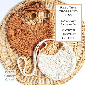 Crochet Bag PATTERN Reel Time Crossbody Bag Boho Crochet Bag Pattern Crochet Circle Bag Crossbody Bag Pattern Round Crochet Bag image 8