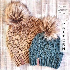 Cedar Lodge-beanie: gehaakt mutspatroon in 3 maten (pdf-download)