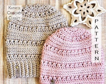 Crochet Beanie PATTERN - Snow Day Slouchy Beanie - Crochet Hat Pattern - DIY Crochet Hat - Unisex Crochet Hat Pattern - Slouch Hat Pattern