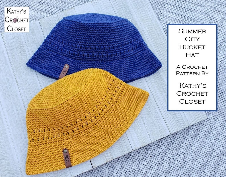Crochet Bucket Hat PATTERN Summer City Bucket Hat Summer Etsy