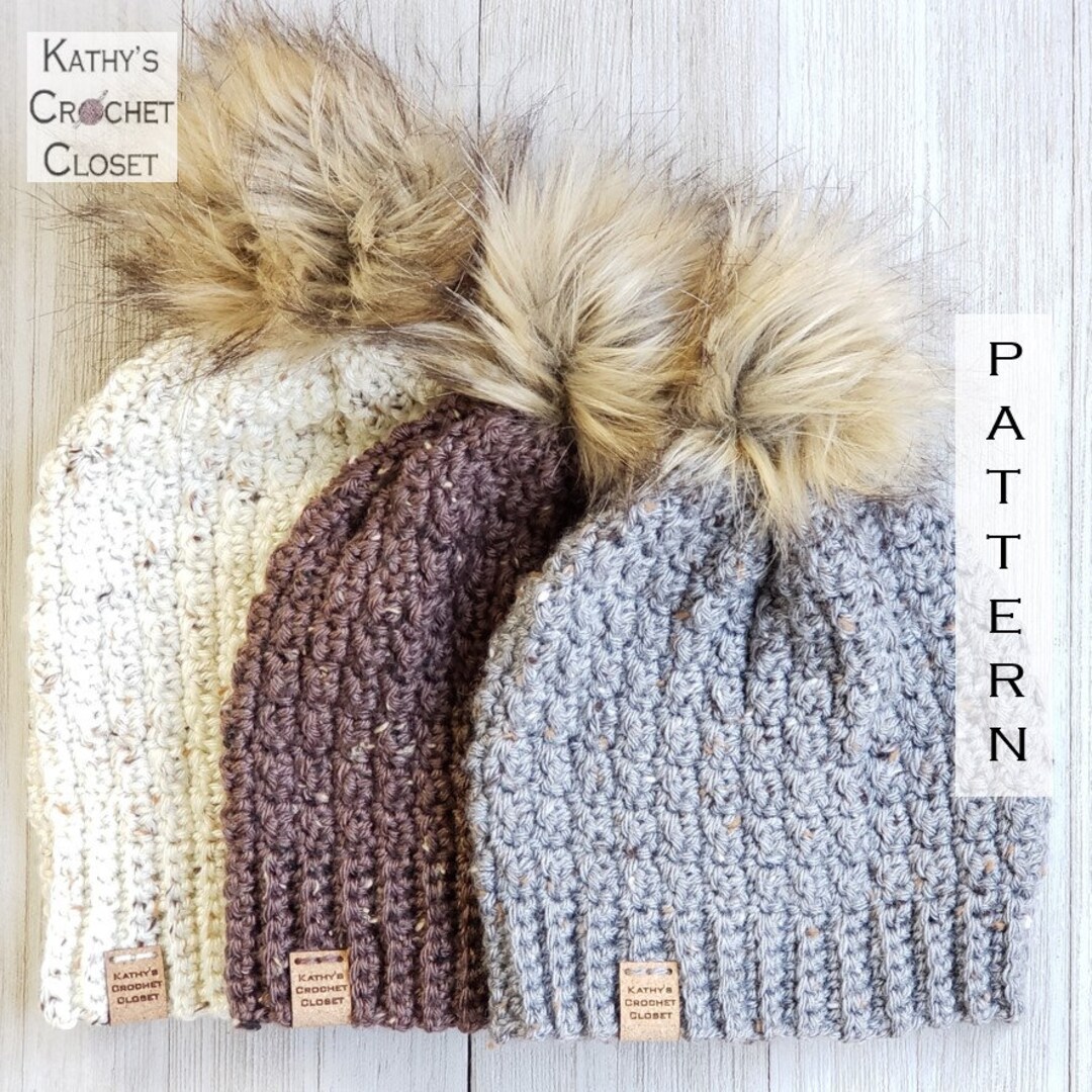 Maya Slouchy Beanie - Crochet Hat PATTERN in 3 Sizes (PDF Download) - Etsy