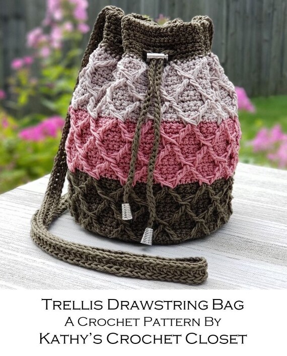 drawstring crochet bag