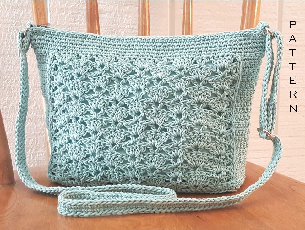 Crochet PATTERN Lace Panel Crossbody Bag DIY Crochet Purse | Etsy