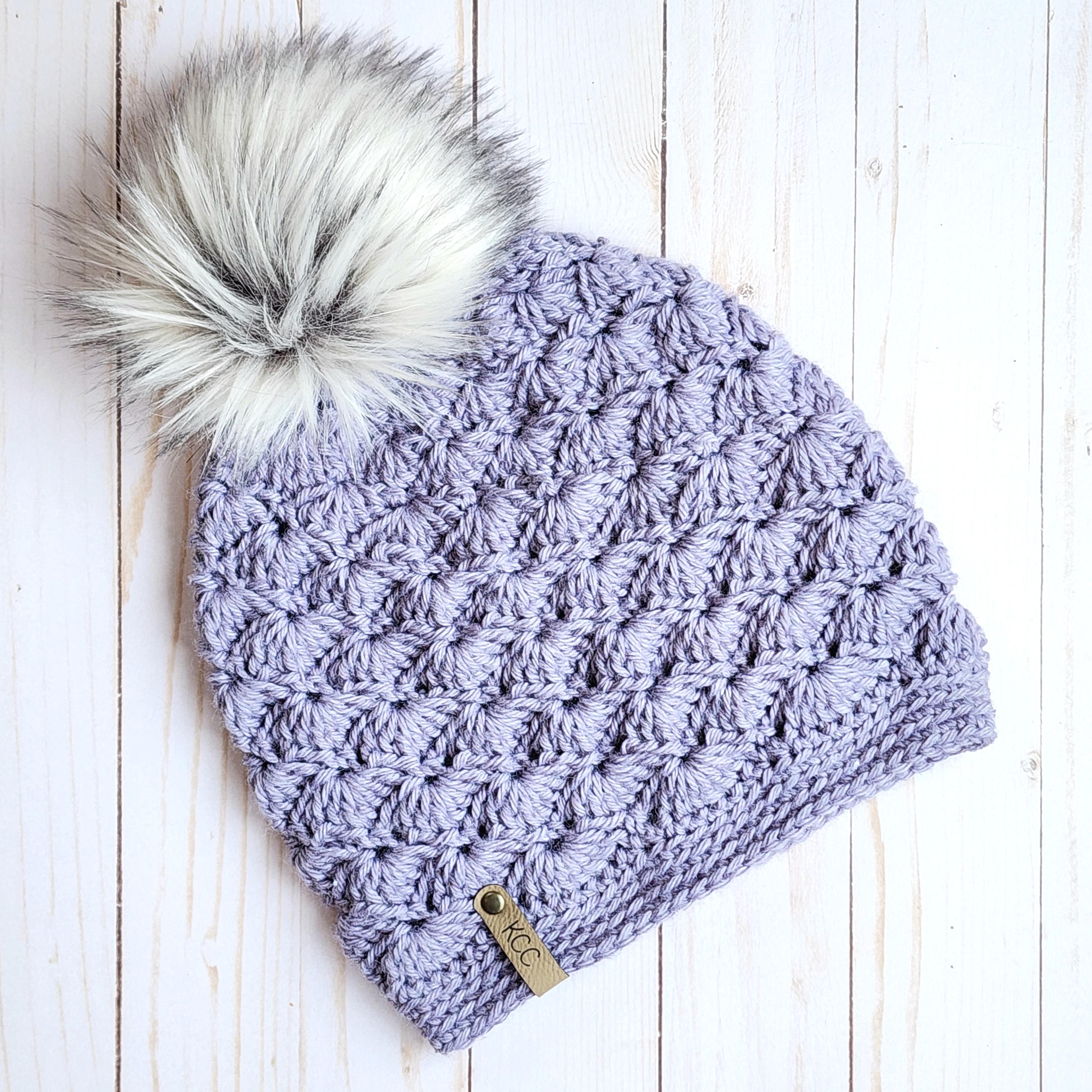 Wavy Shells Beanie - Crochet Shell Stitch Hat PATTERN (PDF