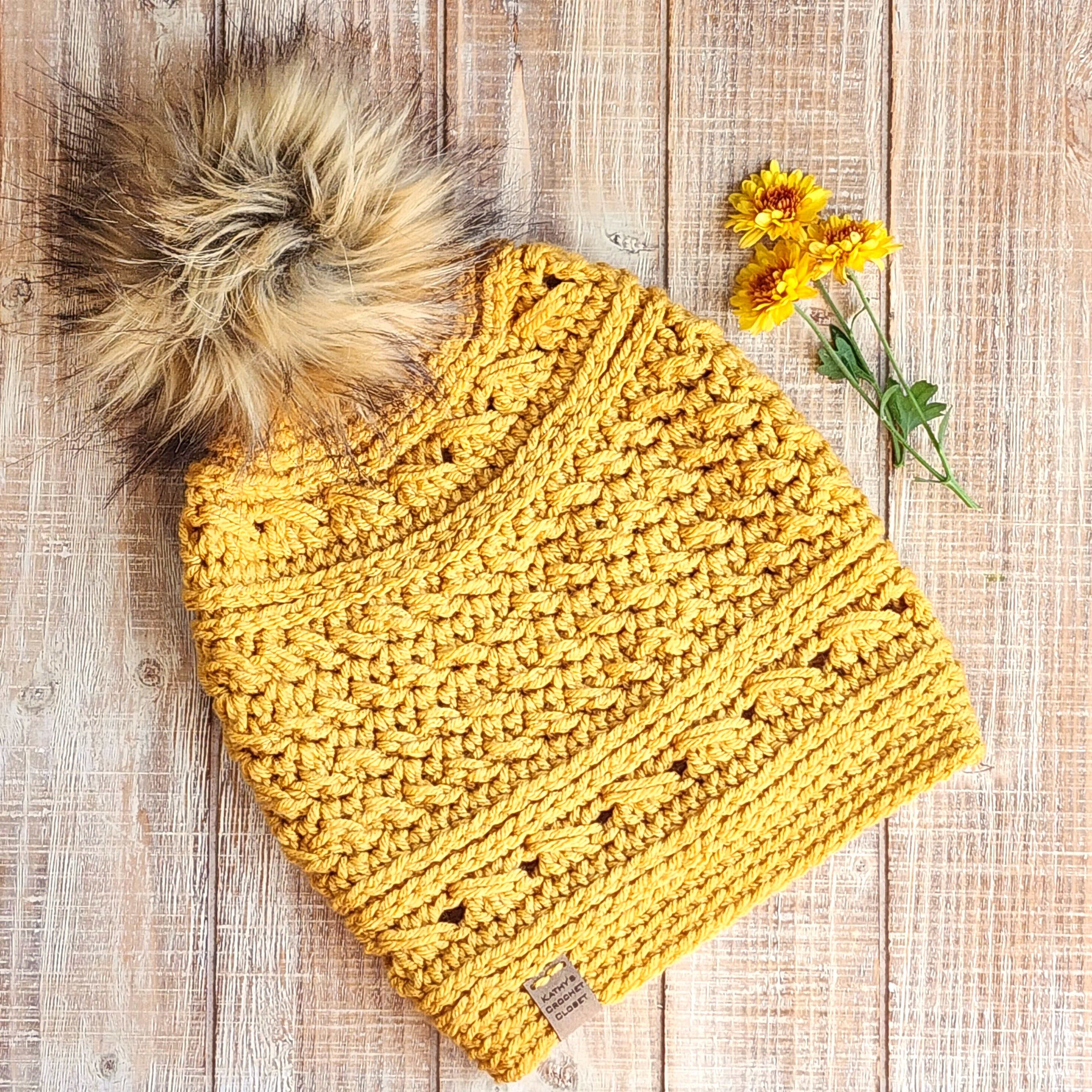 Olympia Beanie - Crochet Slouchy Winter Hat PATTERN (PDF Download 