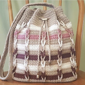 crochet drawstring bolsa pattern free