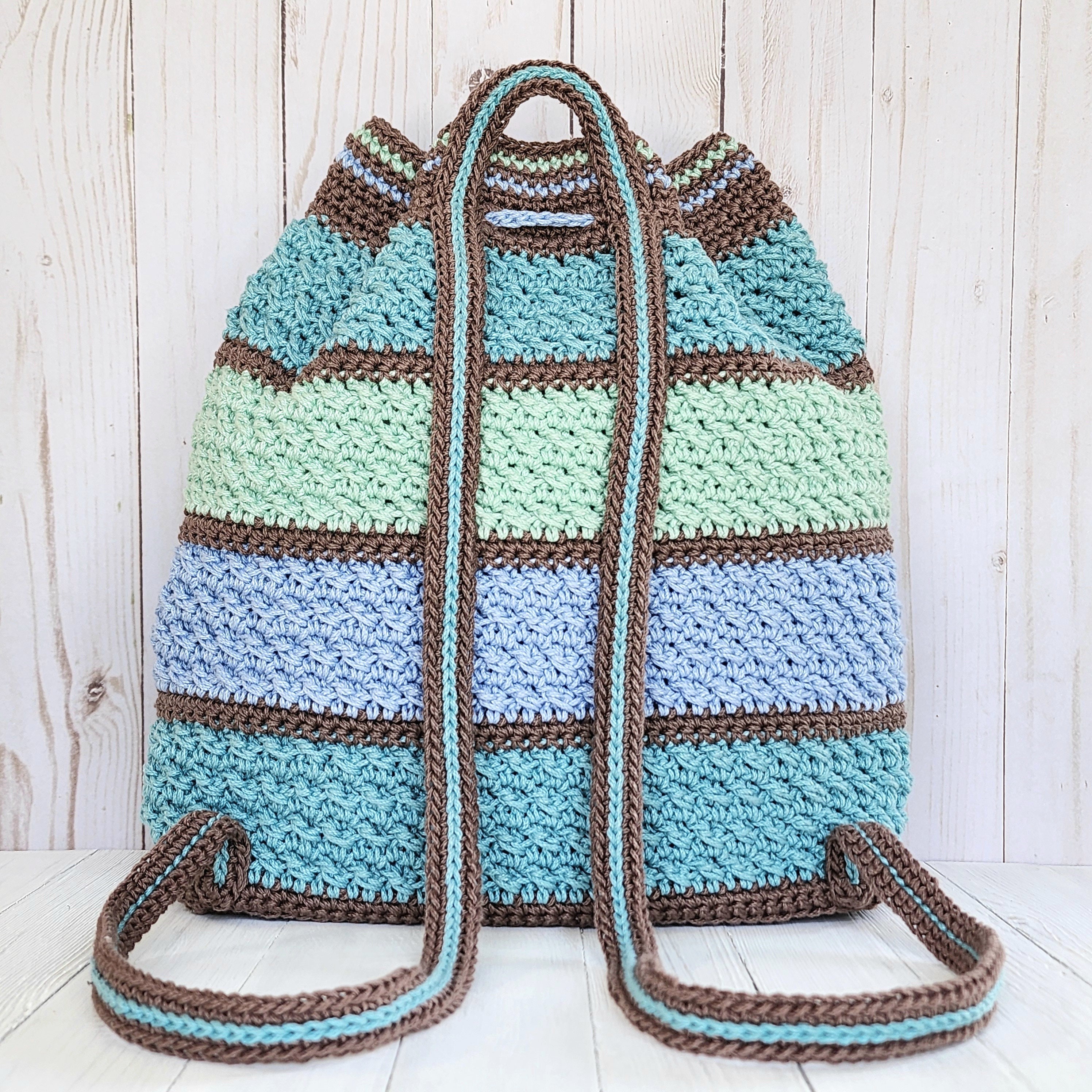 Colorful Crochet backpack ? Patterns I used are: “Patch Backpack” by Kristi Simpson on  main image 3