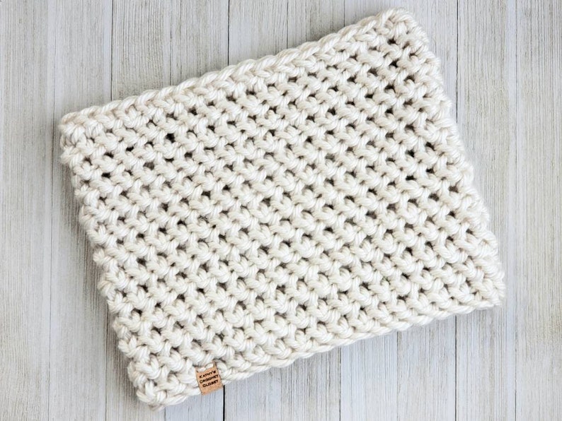 Crochet Cowl PATTERN Chunky Herringbone Cowl DIY Infinity Etsy