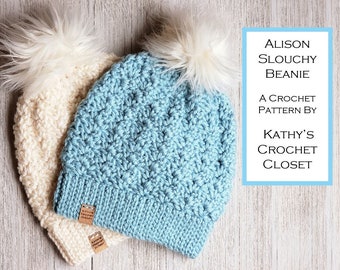 Alison Slouchy Beanie Crochet Hat 
