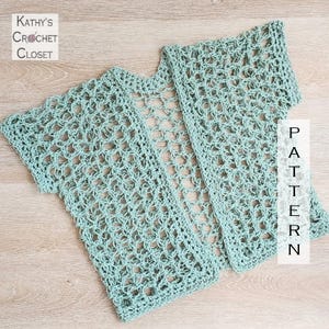 Crochet Shrug PATTERN - Quick Lattice Cardigan - Easy Shrug Pattern - Big Hook Crochet Pattern - Summer Crochet Sweater