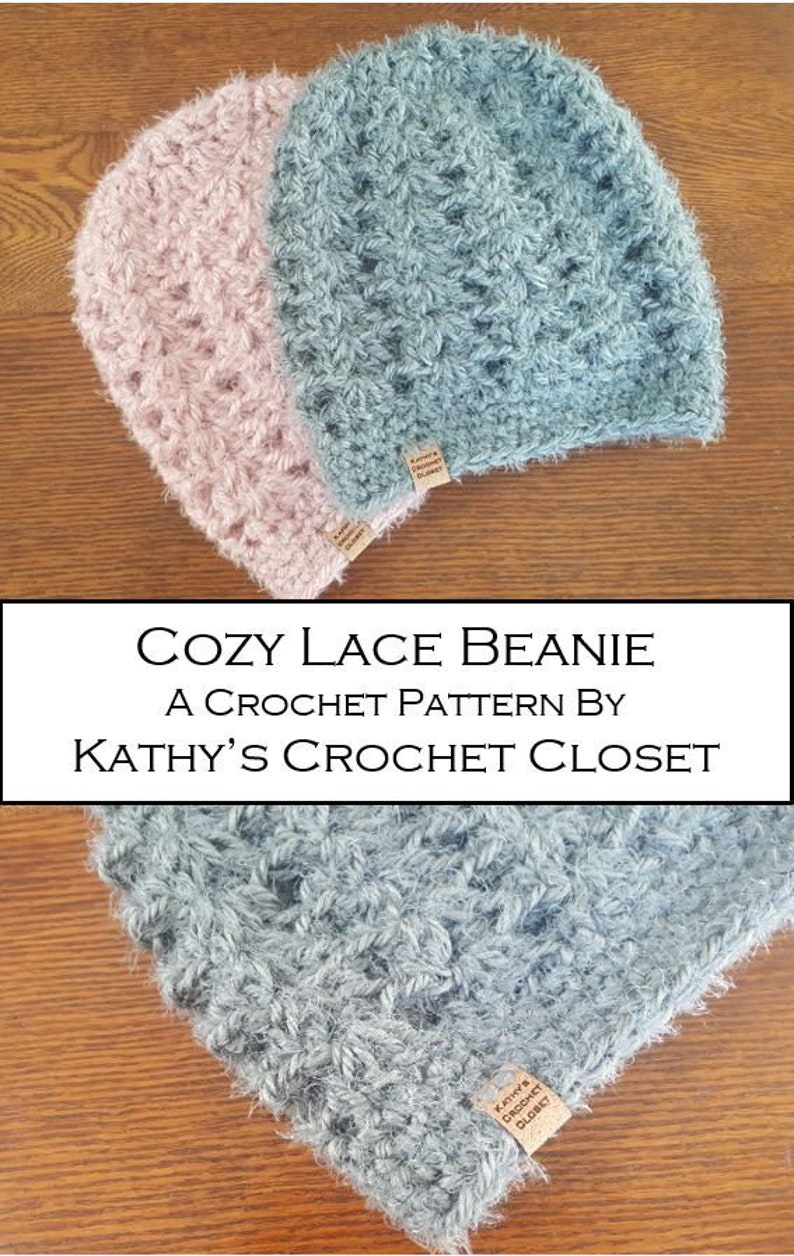Cozy Lace Beanie - DIY Crochet Hat PATTERN (PDF Download) - Etsy
