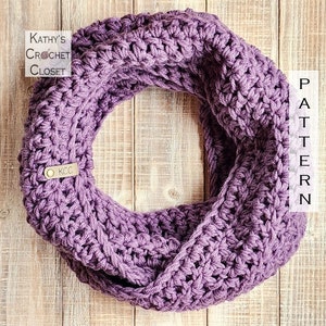 Crochet Infinity Scarf PATTERN -  Classic Infinity Scarf Pattern - DIY Circle Scarf - Crochet Scarf Pattern -  Easy Scarf Instructions