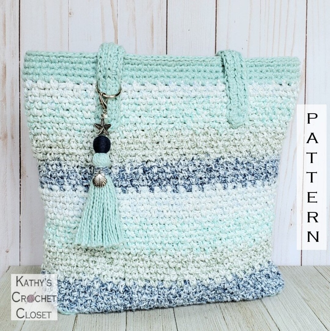 Sanibel Tote Bag DIY Crochet Large Beach Purse PATTERN (PDF