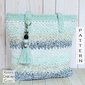 Crochet Bag PATTERN -  Sanibel Tote Bag - DIY Crochet Bag - Crochet Shoulder Bag Pattern - Crochet Tote Bag Pattern - Beach Bag Pattern