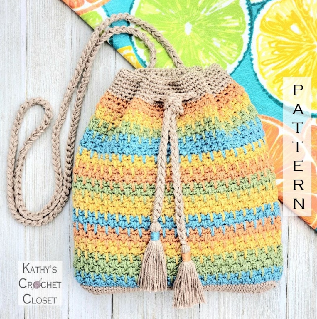 OLD CORD CROCHET  ポーチ Bag pouch with cord crochet pattern PDF digital and video tu