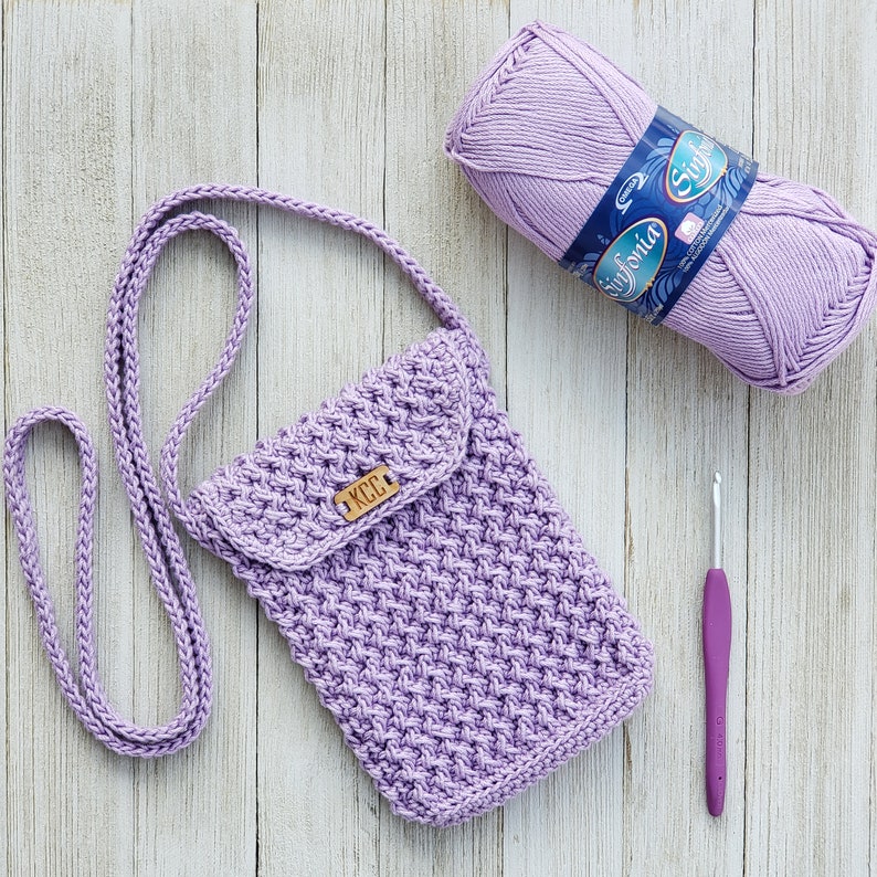 Crochet Bag PATTERN Crooked Post Mini Bag DIY Crochet Bag Crochet Crossbody Bag Pattern Small Bag Crochet Pattern Mini Bag Crochet image 8