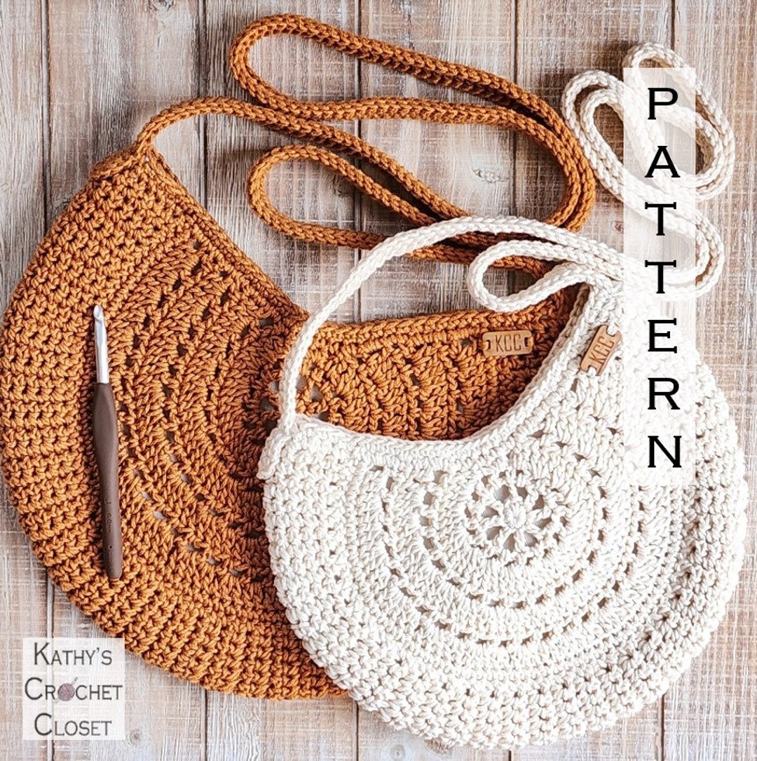 Crochet Bag PATTERN Reel Time Crossbody Bag Boho Crochet Bag Pattern