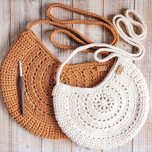 Crochet Bag PATTERN Reel Time Crossbody Bag Boho Crochet Bag Pattern Crochet Circle Bag Crossbody Bag Pattern Round Crochet Bag image 5