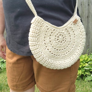 Crochet Bag PATTERN Reel Time Crossbody Bag Boho Crochet Bag Pattern Crochet Circle Bag Crossbody Bag Pattern Round Crochet Bag image 4