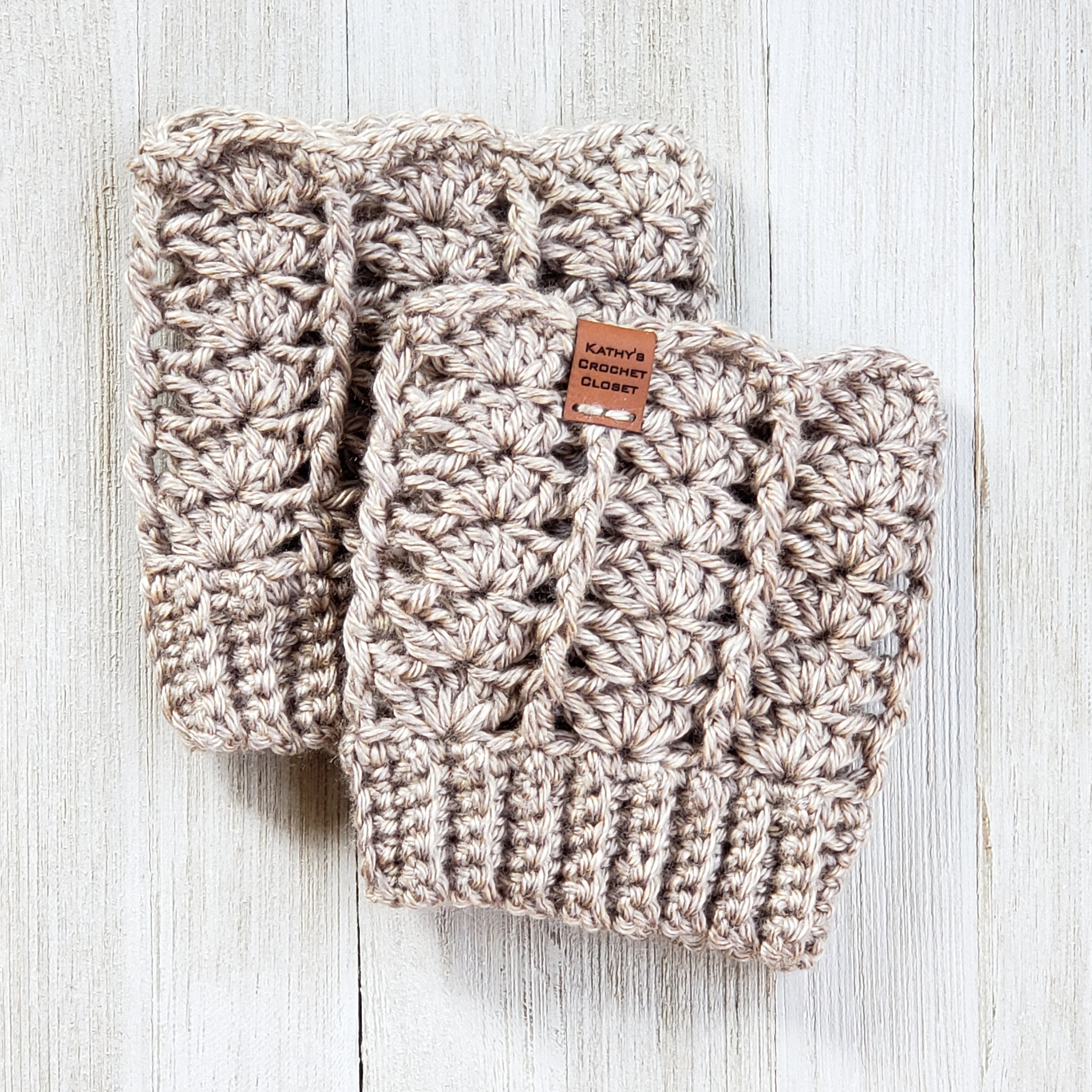 Crochet boot sales toppers