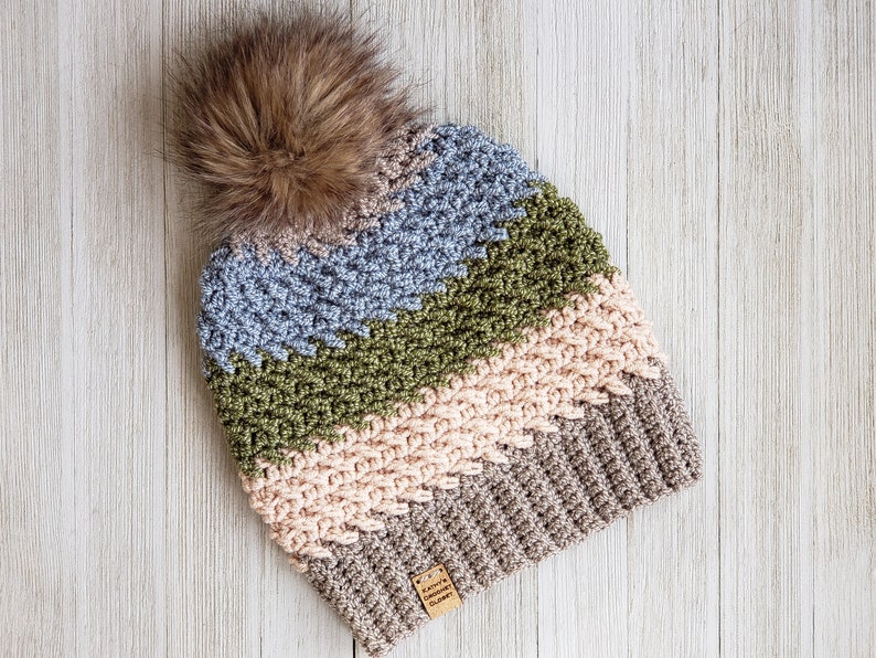 Crochet Beanie PATTERN Pebble Trail Beanie Winter Hat - Etsy