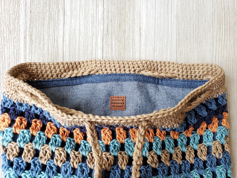 Crochet Bag PATTERN Summer Escape Bag DIY Crochet Bag Crossbody Bag Pattern Crochet Drawstring Bag Pattern DIY Crochet Purse image 4
