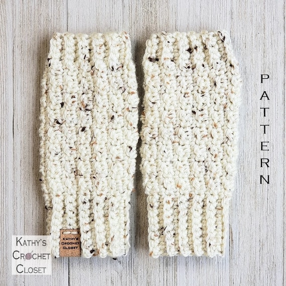 Men's Thermal Fingerless Gloves Crochet Pattern