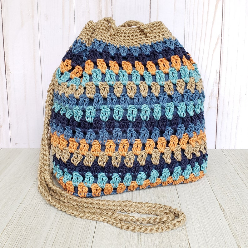 Crochet Bag PATTERN Summer Escape Bag DIY Crochet Bag Crossbody Bag Pattern Crochet Drawstring Bag Pattern DIY Crochet Purse image 7