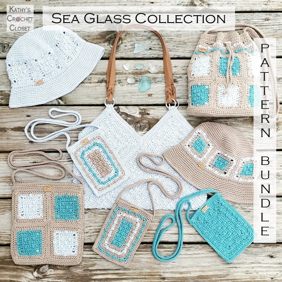 Crochet Bag PATTERN BUNDLE Sea Glass Bag DIY Crochet Bag -  Hong Kong