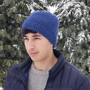 Crochet Hat PATTERN Fox Trail Beanie Men's Crochet Beanie Pattern Unisex Winter Hat Pattern Men Child Toddler Hat Pattern image 3