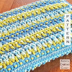 Crochet Baby Blanket PATTERN -  Summer Skies Baby Blanket - Baby Afghan Pattern - Boy Blanket Pattern -  Blue Green Baby Blanket - Baby Gift