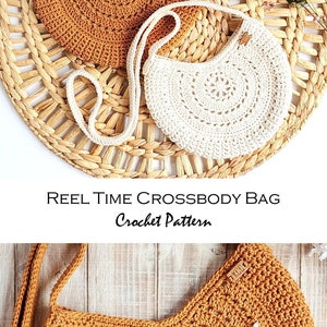 Crochet Bag PATTERN Reel Time Crossbody Bag Boho Crochet Bag Pattern Crochet Circle Bag Crossbody Bag Pattern Round Crochet Bag image 9