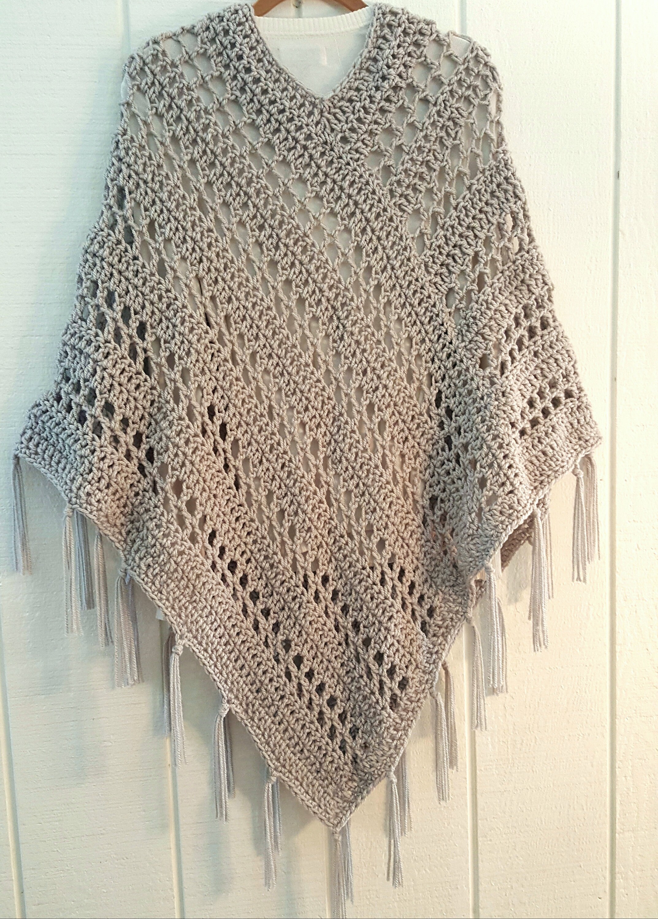 Crochet Poncho PATTERN Easy Weekend Poncho Poncho with Etsy