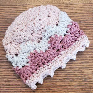 Crochet Baby Blanket PATTERN Madilyn Baby Blanket and Hat Baby Afghan Pattern Girl Baby Blanket Pink Gray Baby Blanket Baby Gift image 4