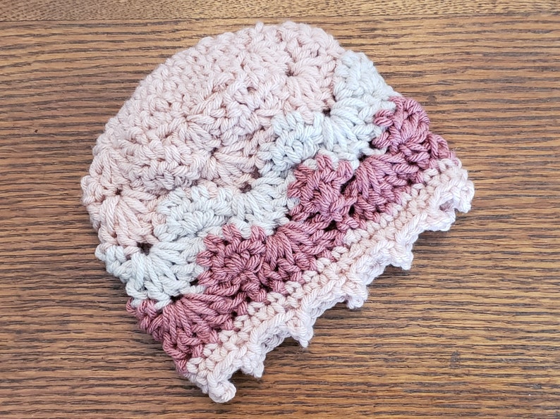 Crochet Baby Blanket PATTERN Madilyn Baby Blanket and Hat Baby Afghan Pattern Girl Baby Blanket Pink Gray Baby Blanket Baby Gift image 4