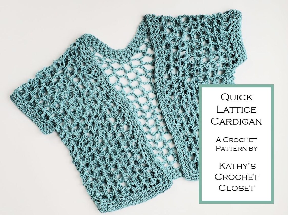 Crochet Shrug PATTERN Quick Lattice Cardigan Easy Shrug | Etsy