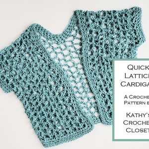 Crochet Shrug PATTERN Quick Lattice Cardigan Easy Shrug - Etsy