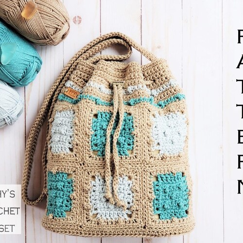 Crochet Pattern Crochet Granny Square Bag Crochet Meadow Etsy