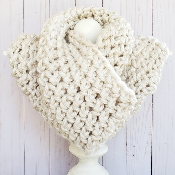 Crochet Scarf Pattern Chunky Crochet Cowl Braided Scarf 