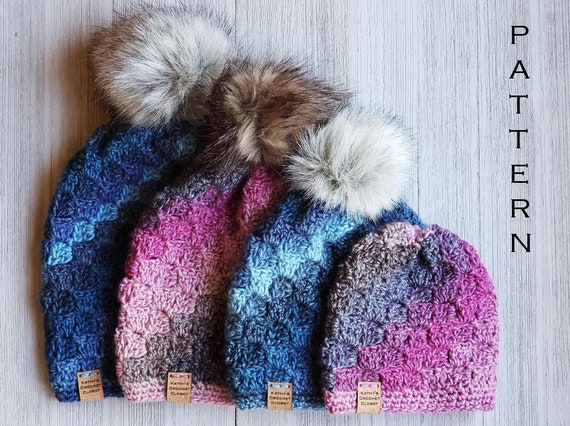 Crochet Beanie PATTERN Cosmic C2C 