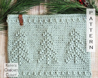 Crochet Cowl PATTERN - Pine Woods Cowl - Pine Tree Infinity Scarf Pattern- Women's Tree Scarf Pattern - Christmas Tree Scarf Pattern