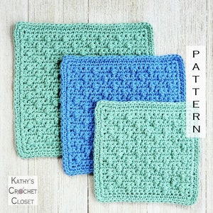 Crochet Washcloth Pattern - Easy Bumpy Washcloths - DIY Dishcloth Pattern - Crochet Dishcloth Pattern - Crochet Facial Cloth Pattern
