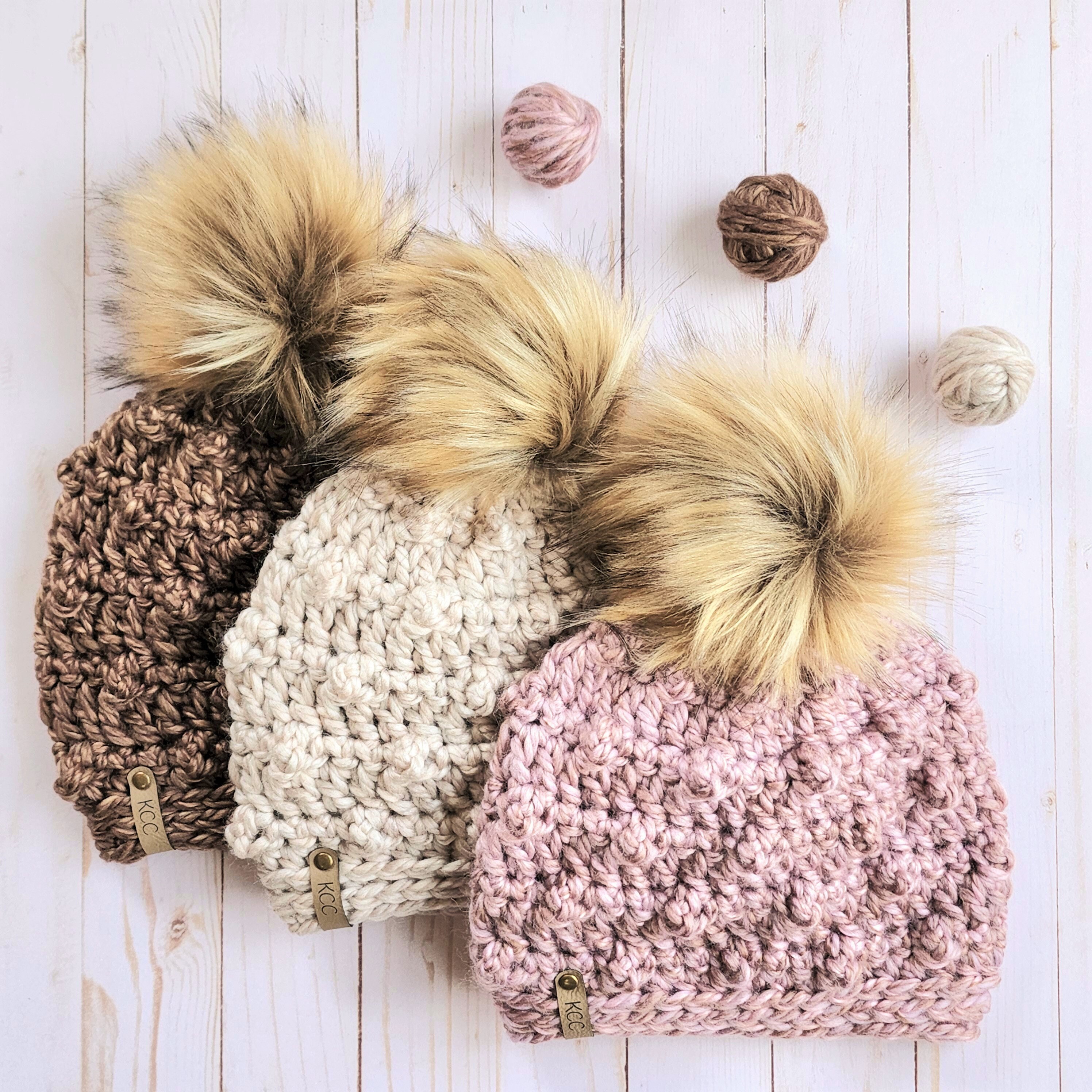 Cozy Dot Beanie - Crochet Chunky Hat PATTERN (PDF Download) - Etsy